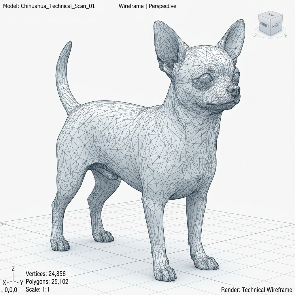 チワワ 3Dモデル