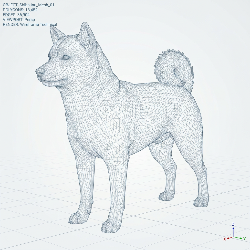 柴犬 3Dモデル